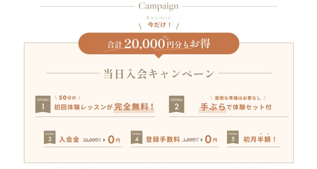 the SILK(ザシルク)のキャンペーン