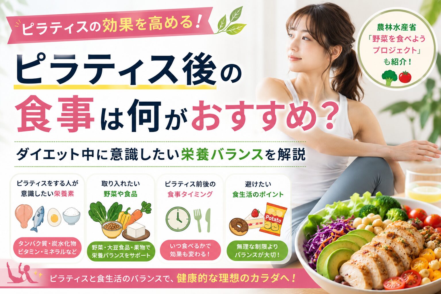 ピラティス レッスン後 食べ物