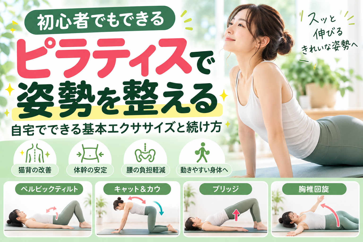 初心者向けピラティス姿勢改善ガイド