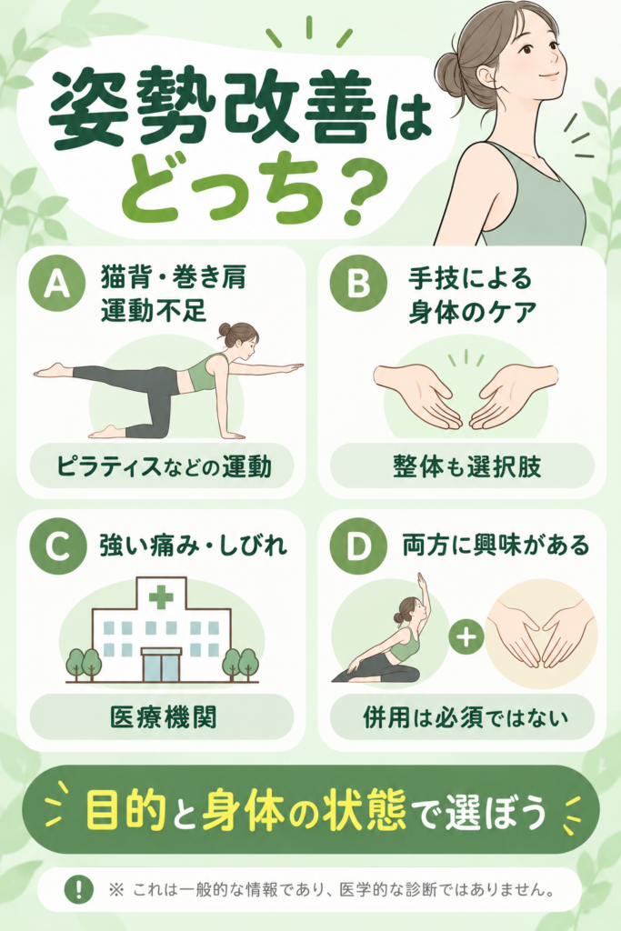 姿勢改善の選び方ガイド