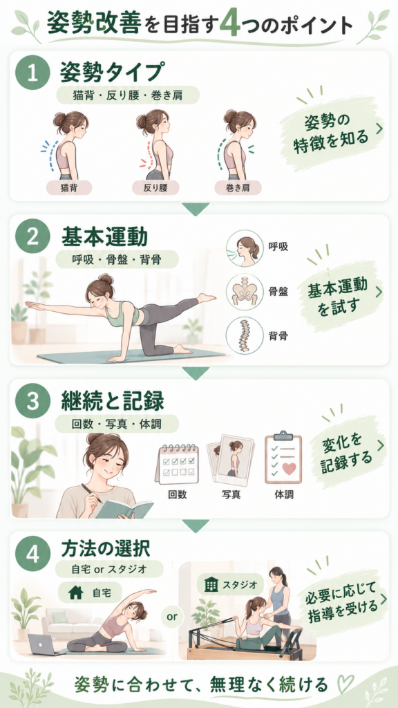 姿勢改善を導く4つのポイント